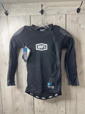 100% Tarka Smart Shock Upper Body Protection Jacket Black Mens Size Small